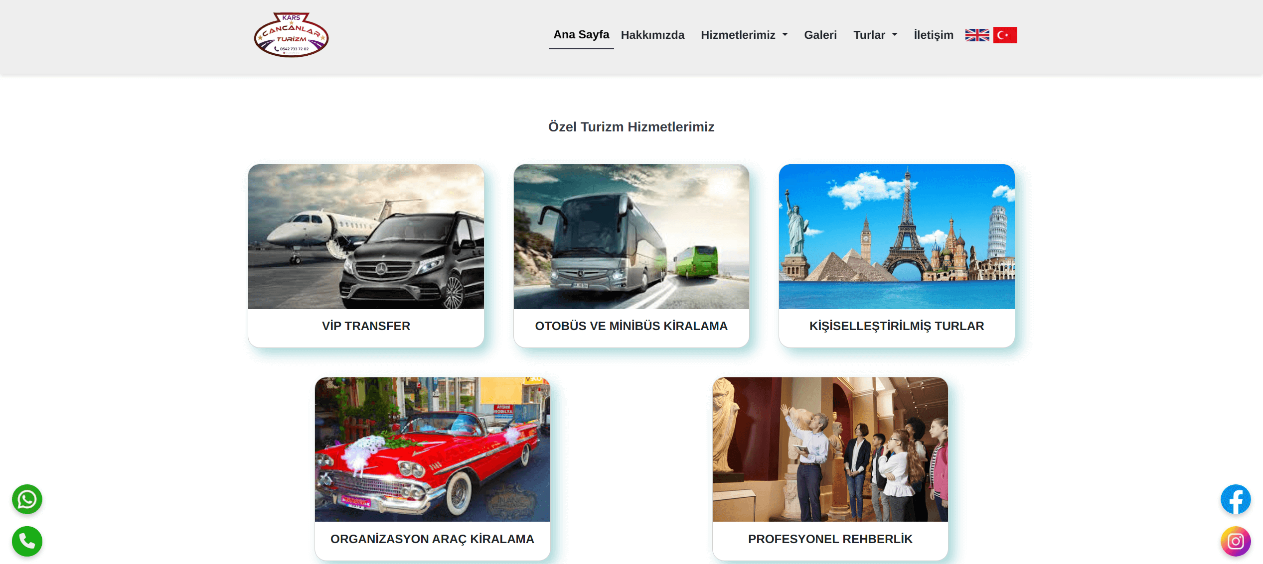 Utku YURT | Turizm Web Sitesi SEO Uyumlu Web Site Bootstrap CSS HTML Services Page Servisler Owl Carousel