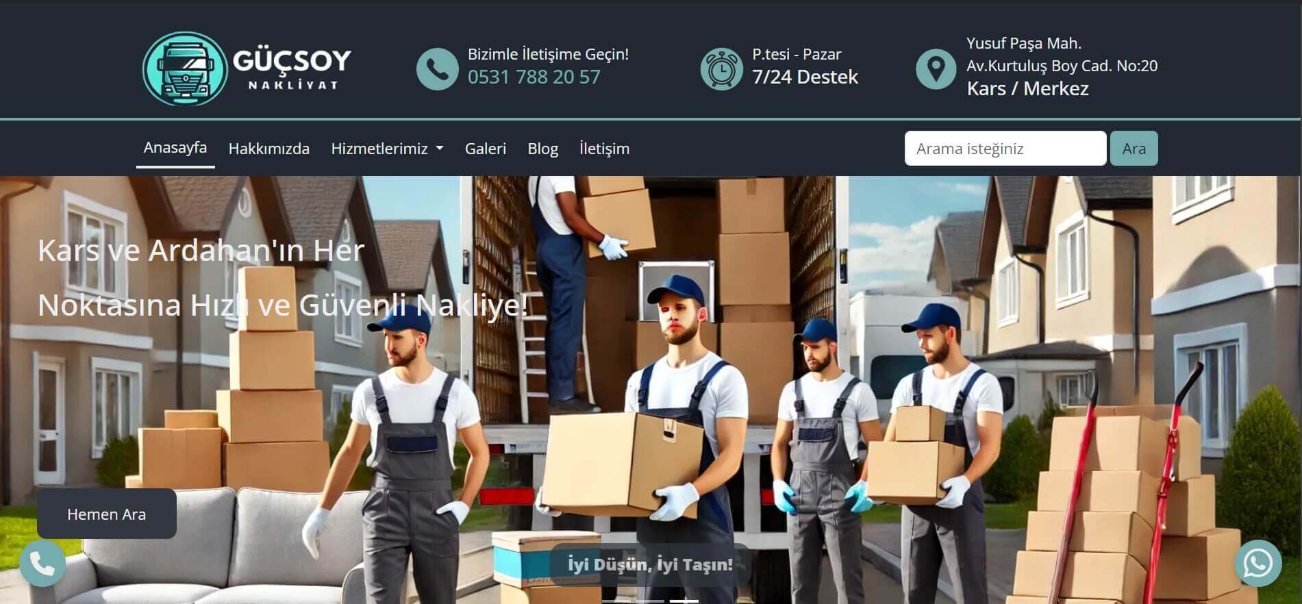 Utku YURT | Nakliyat Web Sitesi SEO Uyumlu Web Site Bootstrap CSS HTML navbar-nav